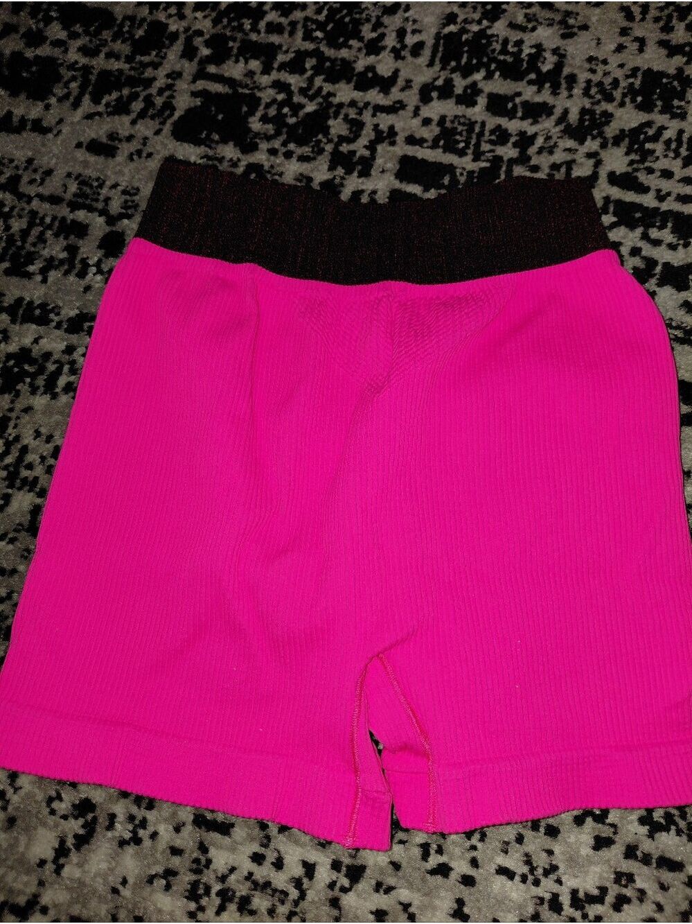 FP Movement Free People Prajna Seamless Shorts Medium Malibu Pink Ribbed Yoga CC - Picture 6 of 6